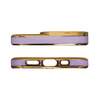 FASHION CASE FOR IPHONE 12 PRO GOLD FRAME GEL COVER PURPLE