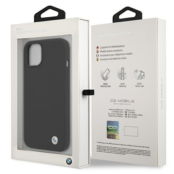 Etui BMW Silicone Signature na iPhone 13 mini - czarne