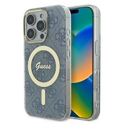Guess GUHMP16LH4STB iPhone 16 Pro6.3" niebieski/blue hardcase IML 4G MagSafe