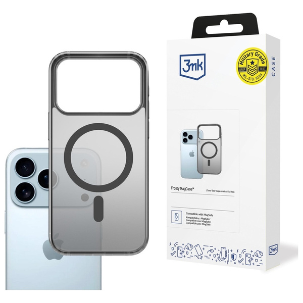 Etui 3MK Frosty MagCase do Apple iPhone  17 Pro Max czarny