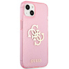 Guess GUHCP13SPCUGL4GPI iPhone 13 mini 5,4" różowy/pink hard case Glitter 4G Big Logo
