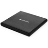 Verbatim Zewnętrzna nagrywarka Slimline  CD/DVD USB-A + kabel USB-A/USB-A do USB-C czarny/black 98938