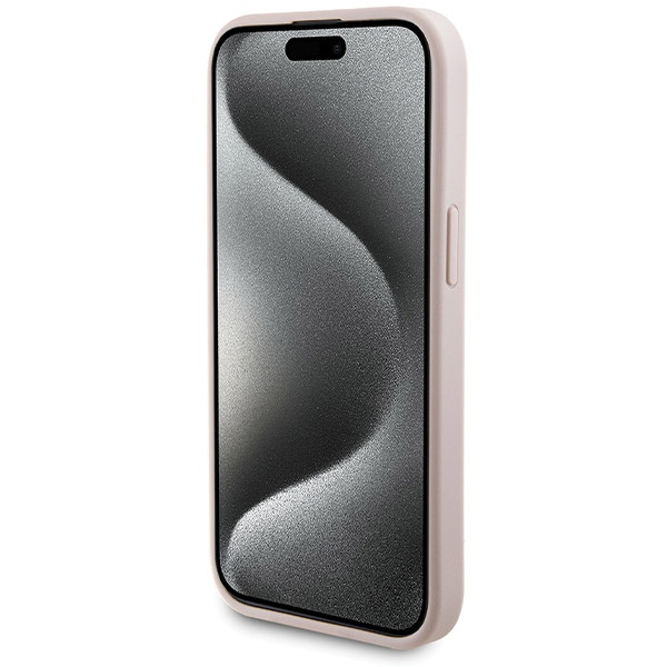 Zestaw Guess GUBPM5P15S4GEMGP iPhone15 6.1" hardcase + Powerbank 5000mAh MagSafe różowy/pink 4G Metal Logo