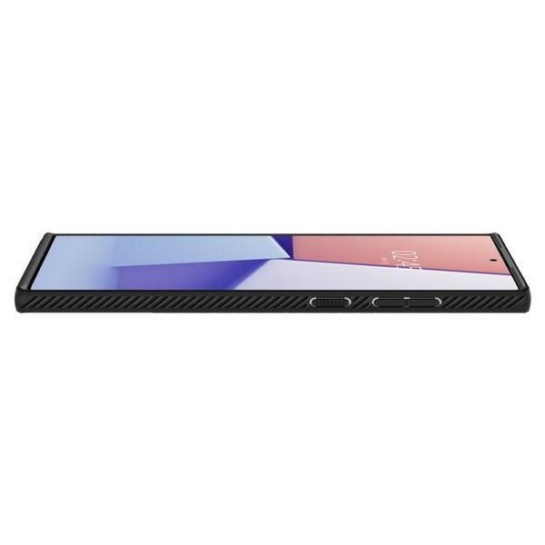 Etui Spigen Liquid Air na Samsung Galaxy S22 Ultra - czarny mat