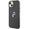 Etui Karl Lagerfeld Karl&Choupette Glitter MagSafe na iPhone 15 Plus - czarne