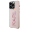 Etui Karl Lagerfeld 3D Rubber Glitter Logo na iPhone 15 Pro - różowe