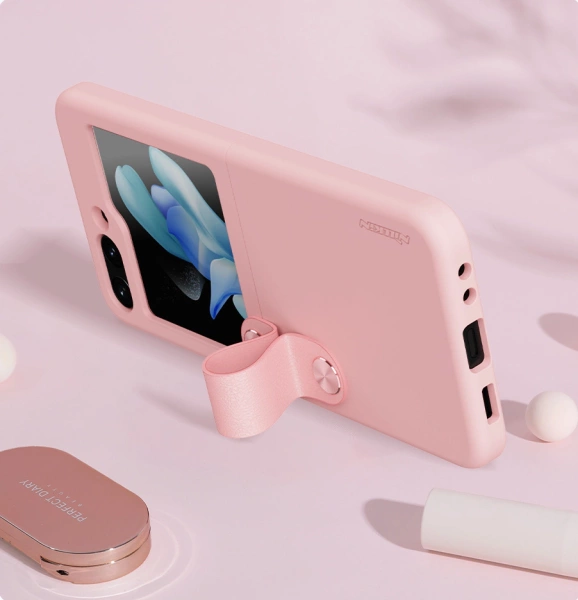 Nillkin Flex Flip case with pendant and stand for Samsung Galaxy Z Flip 5 - black