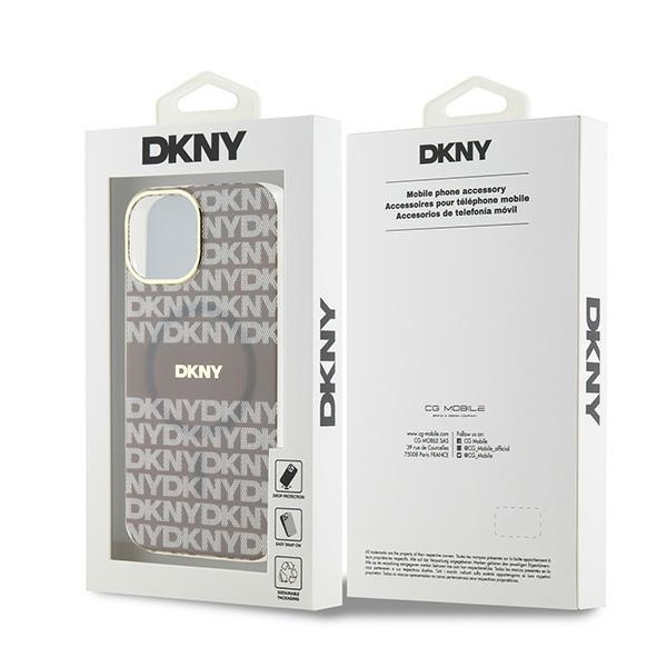 DKNY DKHMP15SHRHSEE iPhone 15 / 14 / 136.1" beżowy/beige hardcase IML Mono & Stripe MagSafe