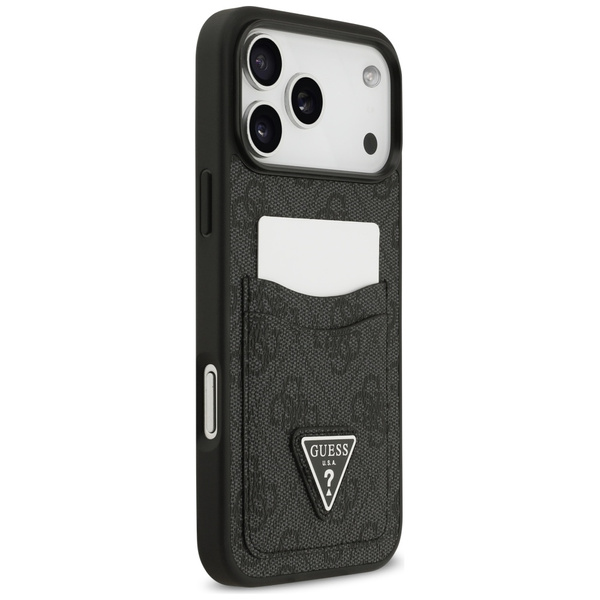 Etui Guess 4G Double Card Triangle do iPhone 17 Pro Max czarny