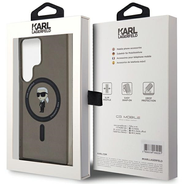 KARL LAGERFELD KLHMS24LHFCKOK S24 ULTRA S928 BLACK/BLACK HARDCASE IML IKONIK MAGSAFE
