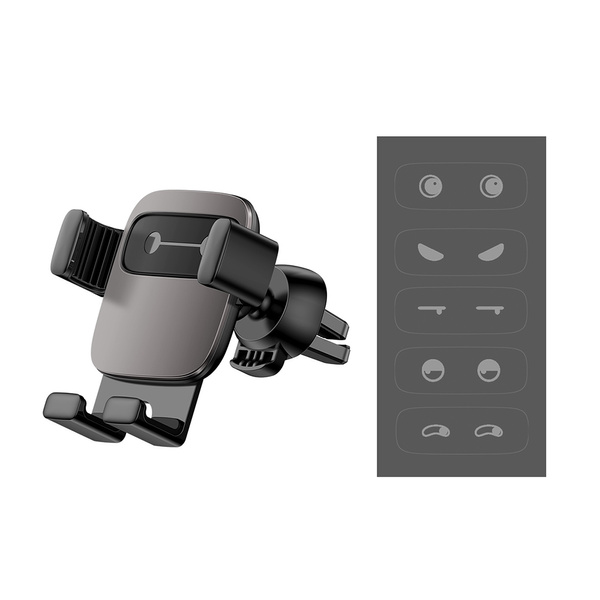 Baseus Cube SUYL-FK01 gravity phone holder 4.7-6.6" for car air vent - black