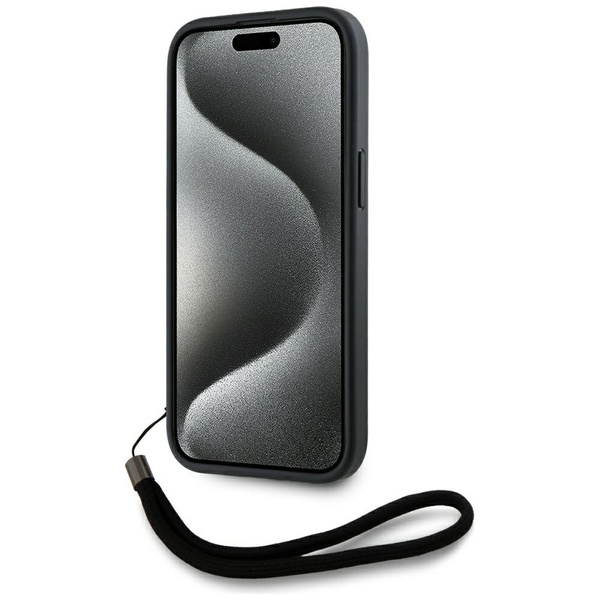 Etui Karl Lagerfeld Saffiano Athleisure  Stripes Cord do iPhone 15 czerwony