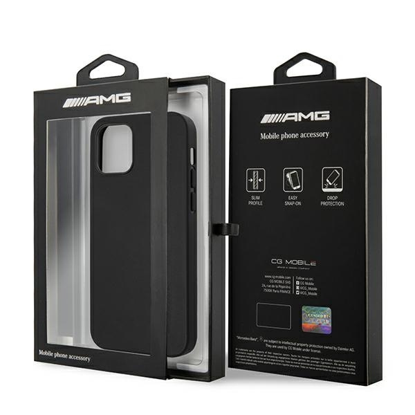 Etui AMG Leather Hot Stamped na iPhone 12 Pro Max - czarne