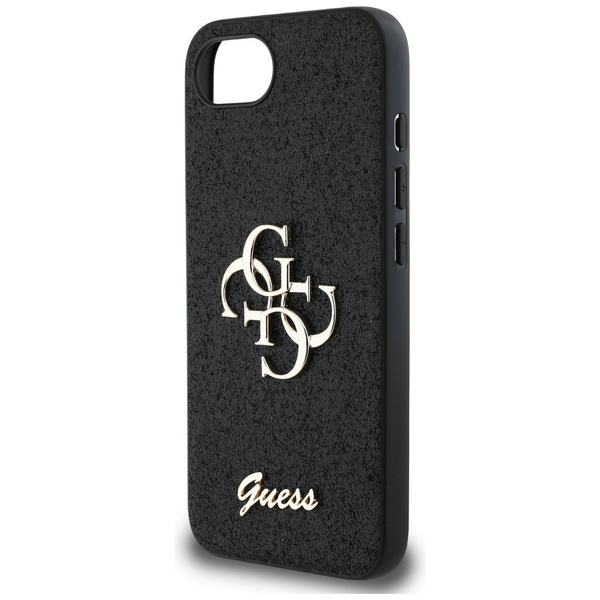 Etui Guess Fixed Glitter Big 4G do       iPhone 16e czarny