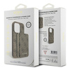 Zestaw Guess GUBPM5P15X4GEMGW iPhone15 Pro Max 6.7" hardcase + Powerbank 5000mAh MagSafe brązowy/brown 4G Metal Logo