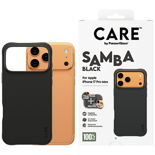 Etui CARE by PanzerGlass Fashionable     Samba MagSafe do iPhone 17 Pro Max czarny