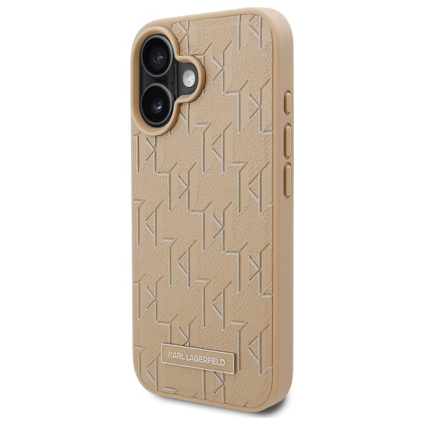 Karl Lagerfeld KLHMP16SPKHPORPE iPhone 16 6.1" beżowy/beige hardcase Hot Stamp Magsafe