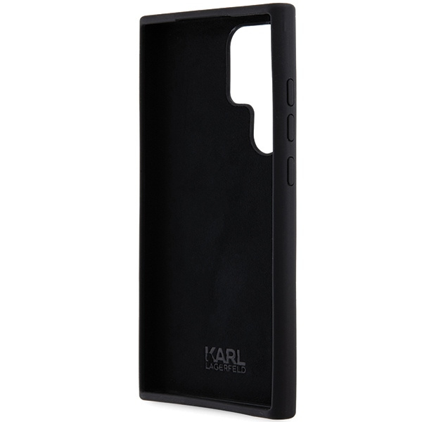 KARL LAGERFELD KLHCS24LSMHKCNPK S24 ULTRA S928 HARDCASE CZARNY/BLACK SILICONE KARL&CHOUPETTE METAL PIN