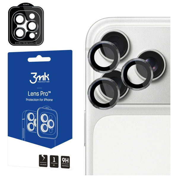 Ochrona na obiektyw aparatu 3MK Lens     Protection Pro do Apple iPhone 17 Pro / 17 Pro Max szary