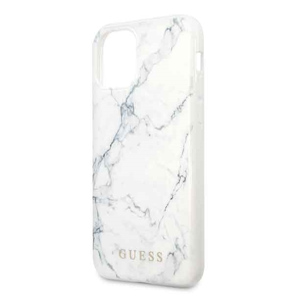 Guess GUHCN61PCUMAWH iPhone 11 / Xr 6,1"biały/white Marble