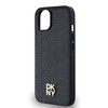 DKNY DKHMP14SPSHRPSK iPhone 14 / 15 / 13czarny/black hardcase Leather Monogram Pattern Metal Logo MagSafe