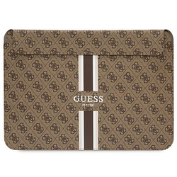 Guess Sleeve GUCS14P4RPSW 14" brązowy/brown 4G Printed Stripes