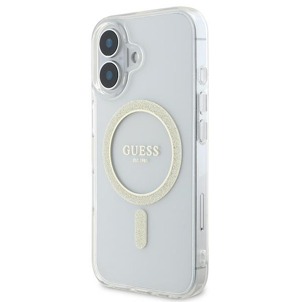 Guess GUHMP16SHFGERET iPhone 166.1" przeźroczysty/transparent hardcase IML Glitter Circle MagSafe