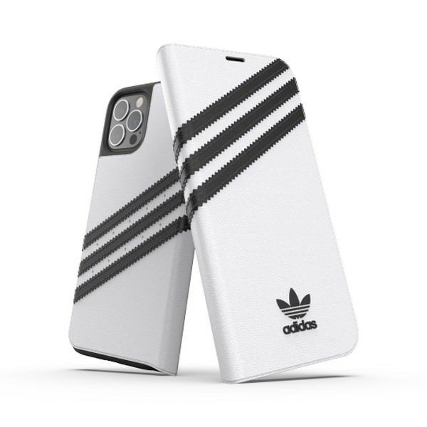 Adidas OR Booklet Case PU iPhone12/12 Pro 6,1" biało czarny/white black 42248