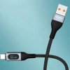 Kabel Dudao L7Max USB - USB Typ C szybkie ładowanie PD 66W 1m z wyświetlaczem - czarny