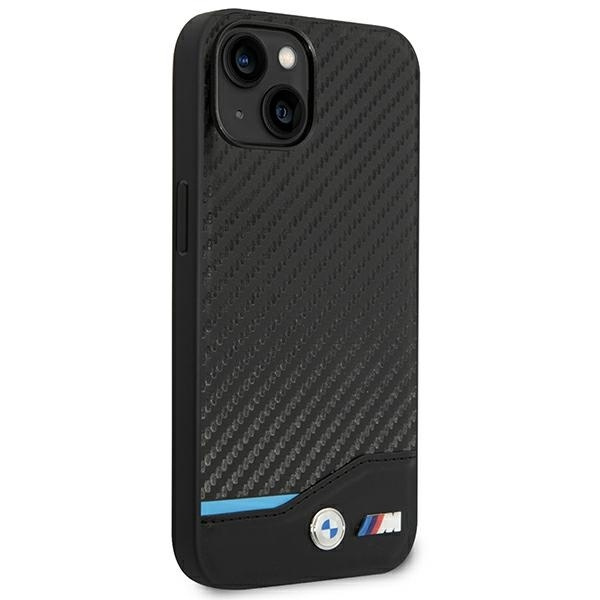 Etui BMW Leather Carbon na iPhone 14 - czarne