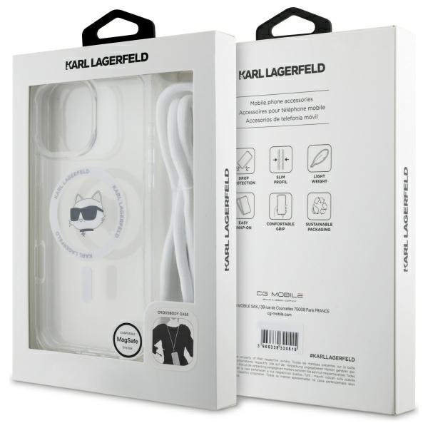 Karl Lagerfeld KLHMP16XHCCHNT iPhone 16   Pro Max 6.9" hardcase transparent IML Choupette Head & Cord Magsafe