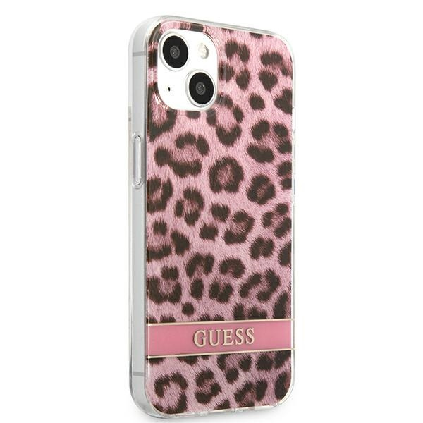 Guess GUHCP13SHSLEOP iPhone 13 mini 5,4"różowy/pink hardcase Leopard