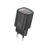 FONENG ładowarka sieciowa EU71 PD 30W 1xUSB-C + 1xUSB QC3.0 Czarny