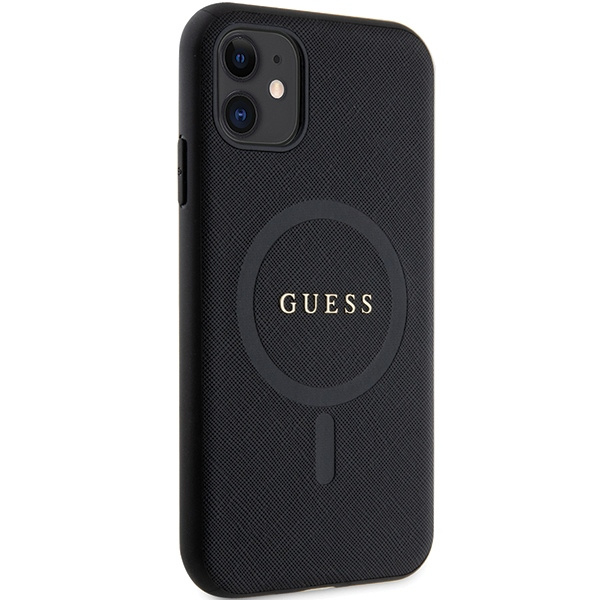 Guess GUHMN61PSAHMCK iPhone 11 / Xr 6.1" czarny/black hardcase Saffiano MagSafe