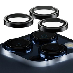 PanzerGlass Hoops Camera iPhone 15 Pro 6.1" / 15 Pro Max 6.7" czarny/black 1139 camera lens protector hoop optic rings
