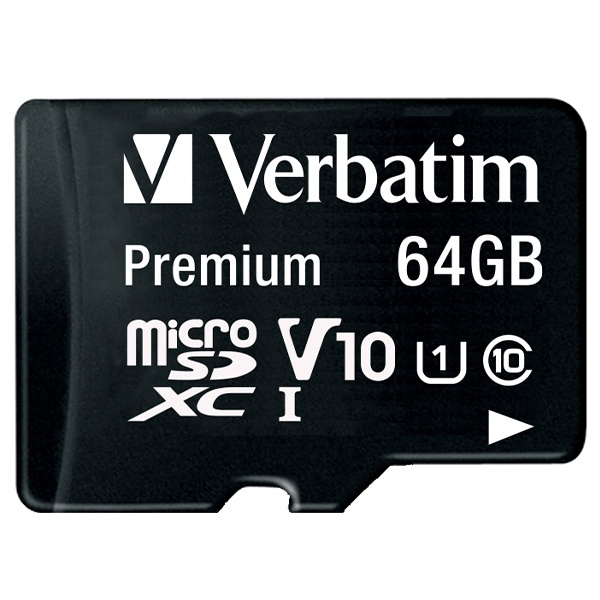Verbatim Karta microSDXC 64GB V10+ adapter czarny/black 44084