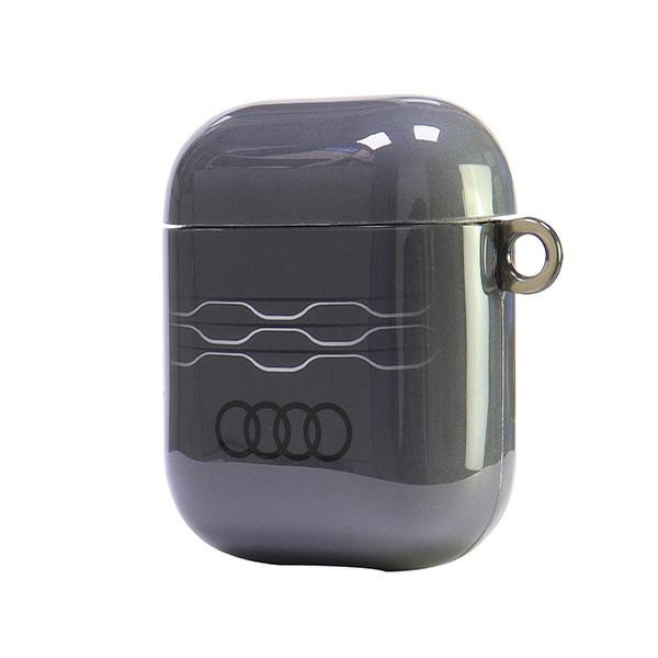 Audi IML Geometric Pattern AirPods 1/2    cover szary/gray AU-IMLAP-A6/D3-GY