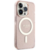 Guess GUHMP14LHCMCGP iPhone 14 Pro 6.1"różowy/pink hardcase Glitter Gold MagSafe