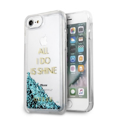 Guess GUHCP7GLUQBL iPhone 6/7/8/SE 2020 / SE 2022 niebieski/blue hard case Liquid Glitter Party