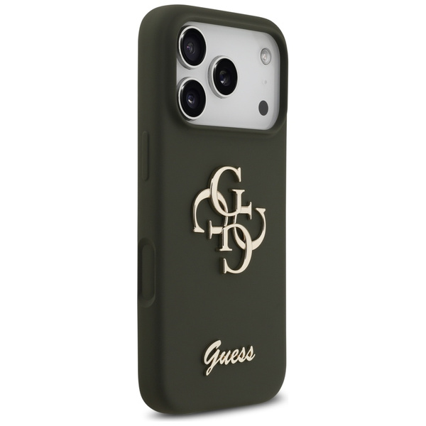 Etui Guess Silicone Big 4G Script do     iPhone 17 Pro Max khaki