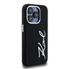KARL LAGERFELD KLHCP15LSCMSMVK IPHONE 15 PRO 6.1" CZARNY/BLACK HARDCASE SILICONE METAL SCRIPT LOGO