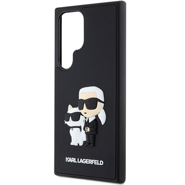 KARL LAGERFELD KLHCS24L3DRKCNK S24 ULTRA S928 CZARNY/BLACK HARDCASE 3D RUBBER KARL&CHOUPETTE