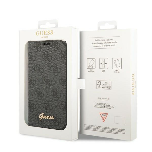 Guess GUBKP14XHG4SHK iPhone 14 Pro Max6,7" czarny/black book 4G Vintage Gold Logo