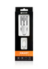 (4637) ŁADOWARKA SAMOCHODOWA MOCOLO 1A SREBRNA + KABEL LIGHTNING 1M BIAŁY