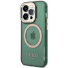 Guess GUHMP14XHTCMA iPhone 14 Pro Max6,7" zielony/khaki hard case Gold Outline Translucent MagSafe