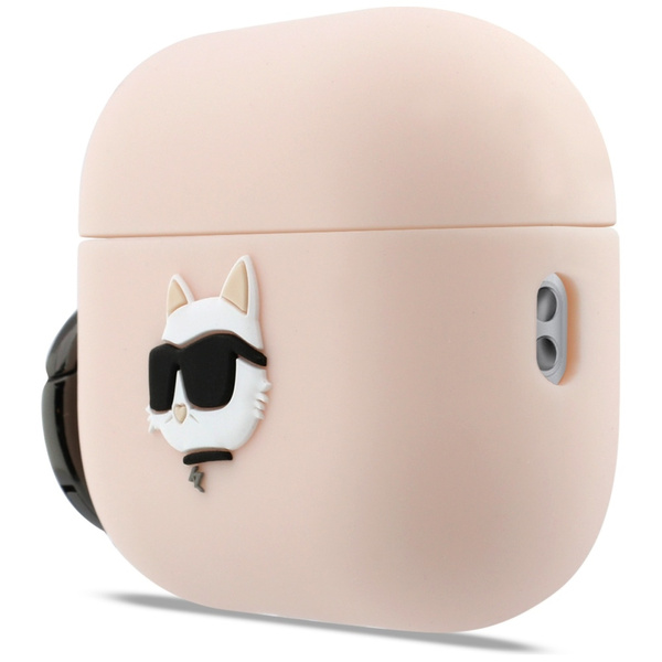 Etui Karl Lagerfeld Silicone Chaupette   Head 3D do AirPods Pro 3 różowy