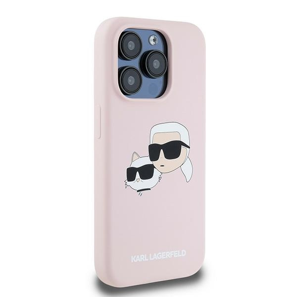 KARL LAGERFELD KLHMP15XSKCHPPLP IPHONE 15 PRO MAX 6.7" RÓŻOWY/PINK HARDCASE SILICONE KARL & CHOUPETTE MAGSAFE