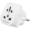 Verbatim Adapter podróżny EU/UK/USWTEU-02 biały/white 49549