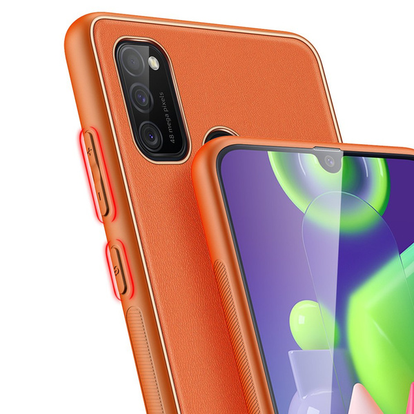 DUX DUCIS YOLO ELEGANT CASE MADE OF SOFT TPU AND PU LEATHER FOR SAMSUNG GALAXY M30S ORANGE