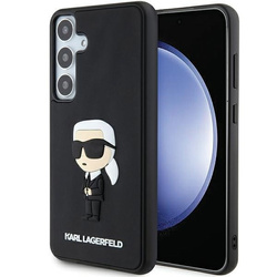 KARL LAGERFELD KLHCS24S3DRKINK S24 S921 CZARNY/BLACK HARDCASE 3D RUBBER IKONIK